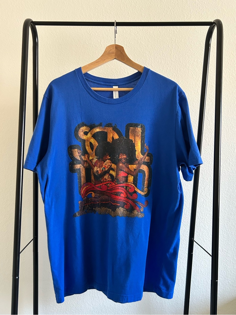 Bella+Canvas Blue Graphic Tee Soul Train Style
Retro Disco Funk XL